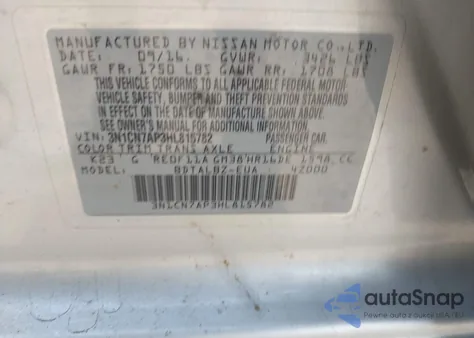 2017 Nissan Versa 1.6 S/1.6 S+/1.6 Sl/1.6 Sv from USA, damaged, VIN 3N1CN7AP3HL815782